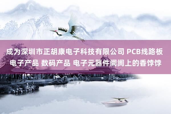 成为深圳市正胡康电子科技有限公司 PCB线路板 电子产品 数码产品 电子元器件阛阓上的香饽饽